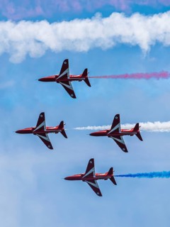 Red Arrows, Royal Air Force Aerobatic Team, Riviera Airshow 2026, Devon, England, United Kingdom
