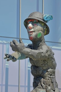 Mercurius sculpture by Markus Lüpertz 2007, messenger of the Roman gods, Roman mythology, symbol