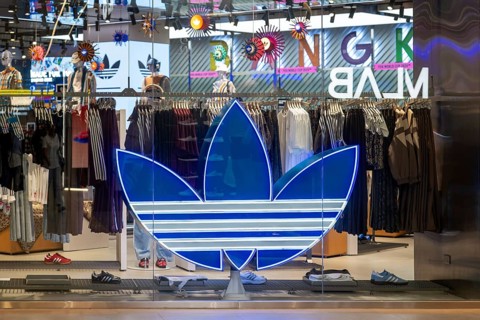 Adidas shop window, Bangkok, Thailand
