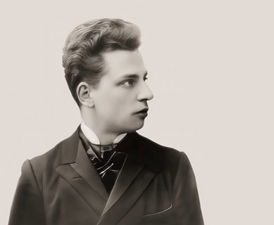 Portrait of Rainer Maria Rilke, 1875 – 1926, Austrian poet and novelist, digitally edited