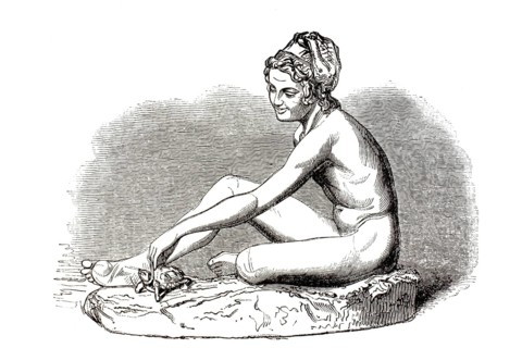 Sculpture The Neapolitan fishing boy with the turtle by French sculptor François Rude, around 1831,