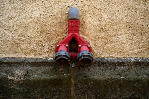 Hydrant, Old Town, Luther city Wittenberg, Saxony-Anhalt, Germany