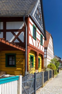 Sieben - Brüder - Houses on the Elbe in Postelwitz, Bad Schandau, Saxon Switzerland, Saxony,