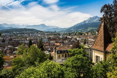 Panorama, Lucerne, Lake Lucerne, Canton of Lucerne, Switzerland