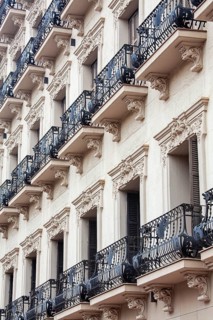 The Juan Carlos I Avenue is rich in 20th century buildings, Melilla, North Africa