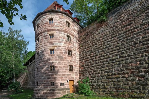 Reconstruction of a defensive defence tower, 16th century, reconstruction 2005, Vestnertormauer,