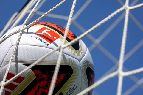 Close-up of the match ball (adidas Bundesliga 26/27 Torfabrik) for the 2026/27 Bundesliga season