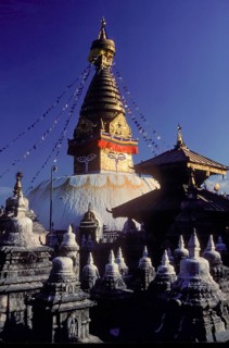 Swayambhunath Stupa, (monkey temple), Bhatapur, Kathmandu, Nepal
