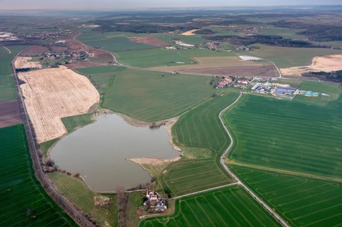 Germany, Greiz, Struth, Thuringia, Thuringia, Weiderteich, aerial view, landscape, aerial view