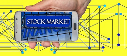 Symbolic image of New York Stock Exchange, stock market prices, Bitcoin, Trump's interventions in