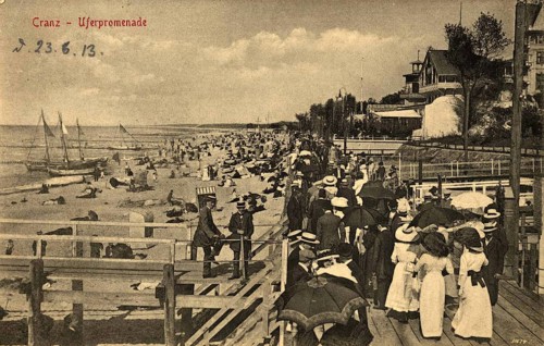 Waterfront, seaside resort of Cranz, today Zelenogradsk, spa and seaside resort on the Samland