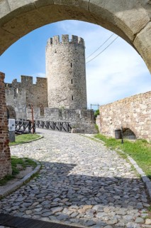 Despot Stefan Tower, part of the Belgrade Fortress and Kalemegdan Park Complex overlooking the Sava