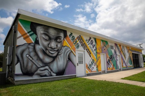 Farmville, Virginia - The Robert Russa Moton Museum. High school students went on strike here in