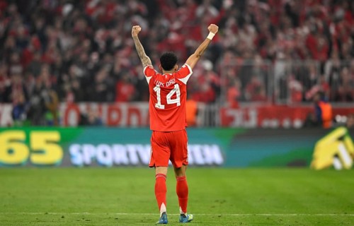 Jubel Freude Emotion Luis Diaz FC Bayern Munich FCB (14) Football UEFA Champions League CL Allianz