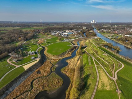 Castrop-Rauxel, North Rhine-Westphalia, Germany - EMSCHERLAND adventure park, new nature and water