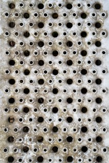Metal grid with pattern, full format, background image