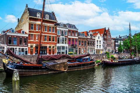 Delfshaven, historic district known for its picturesque harbor, starting point of the departure of