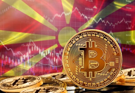 Investors in cryptocurrency and Blockchain Technology in North Macedonia, Concept. Bitcoin with