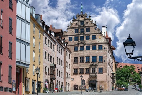 City Museum Fembohaus, was a historic merchant house built 1591—1596, Burgstraße 15, Nuremberg,