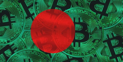 Bitcoin cryptocurrency with Bangladesh flag, Investors in Blockchain Technology. Bangladeshi flag