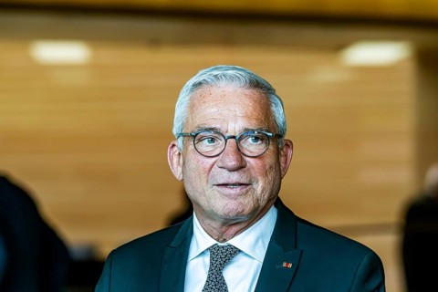 Thomas Strobl, CDU, new president of the state parliament. Portrait in the plenary hall.