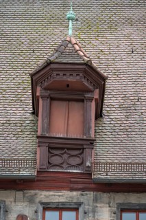 Historic dormer, Altdorf, Middle Franconia, Bavaria, Germany