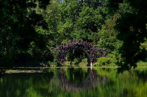 The High Bridge, Wörlitzer Park, Wörlitzer Anlagen, Wörlitz, Oranienbaum, Saxony-Anhalt, Germany