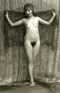 Nude dancer, Paris, France Art Deco, sophisticated, erotic, An undressed woman standing gracefully