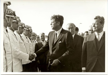 President John F. Kennedy, USA, West Berlin, visit, June 26, 1963, Cold War, Berlin Wall, Mayor