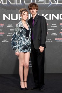 Lucy Hellenbrecht with boyfriend Finn - German premiere of MASTERS OF THE UNIVERSE, Uber Platz,