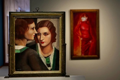 Front: Tamara De Lempicka, portrait, 1931, Back: Otto Dix, Portrait of the dancer Anita Berber,