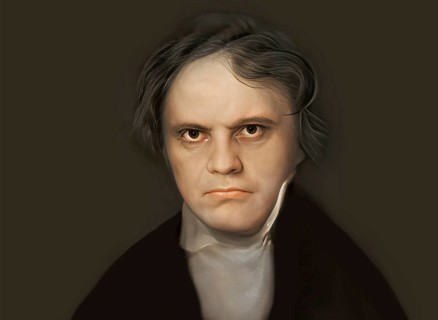 Portrait of Ludwig van Beethoven, 1770 -1827, German composer, digitally edited based on a