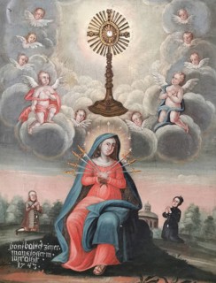 Votive image from the 18th century in the monastery church, Mönchsdeggingen monastery, former