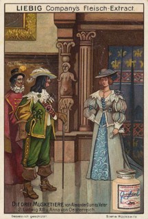 Picture series The Three Musketeers, scene shows two historical personalities from the novel: King