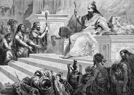 King Solomon in his glory, Bible, Old Testament, Solomon's glory, wisdom, throne, royal throne,