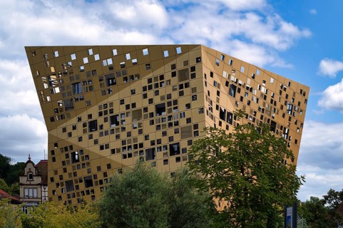Forum an der Rems, also cheese cubes, Schwäbisch Gmünd, Baden-Württemberg, Germany