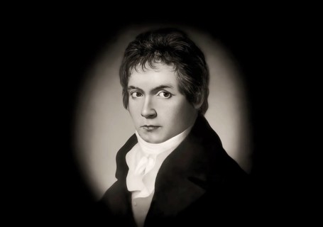 Ludwig van Beethoven as a youg man, 1770 -1827, German composer, digitally edited based on a
