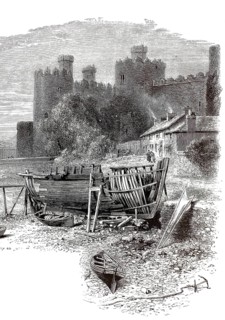 Conwy Castle, Conway, ruins of a medieval castle built between 1283 and 1287 in County Gwynedd on