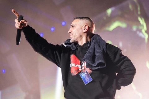 Bushido (real name: Anis Mohamed Youssef Ferchichi) live on Alles wird gut - Tour 2026 at the Uber