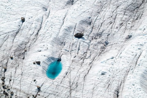 Glacier, blue ice, detailed view, Switzerland