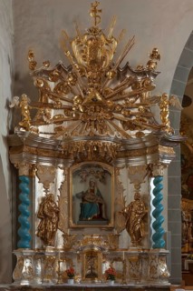 Mary Altar of the Church of the Assumption of Mary, Ostritz, Upper Lusatia, Saxony, Germany
