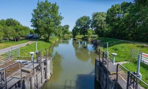Batuv Canal Lock, Strážnice, South Moravian Region, Czech Republic