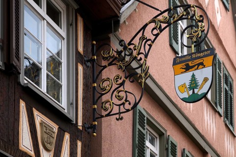 Nose sign, guild sign, Köngeter family, Marktstraße, Altstadt, Bad Cannstatt, Stuttgart,