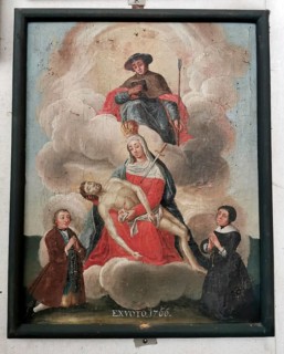 Votive image from the 18th century in the monastery church, Mönchsdeggingen monastery, former