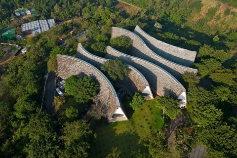 Aerial view of The World Coffee Museum in Buon Me Thout, Buon Ma Thuot, Ð?k L?k, Vietnam