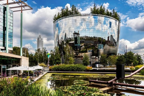 Boijmans Van Beuningen mirrored depot, The Bowl, world's first publicly accessible art depot,