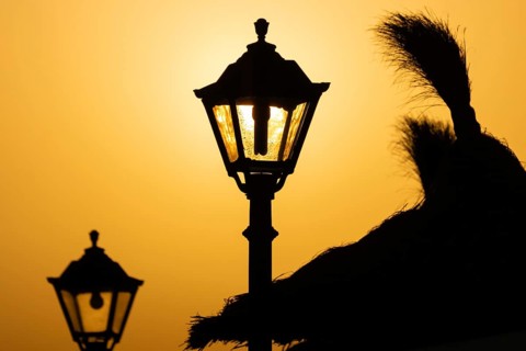 The sun rises on the Spanish Balearic island of Majorca, Majorca, Spain