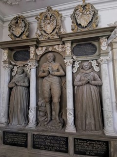 Epitaphs, grave monuments, of the Counts of Oettingen in the Castle Church of St. Michael at