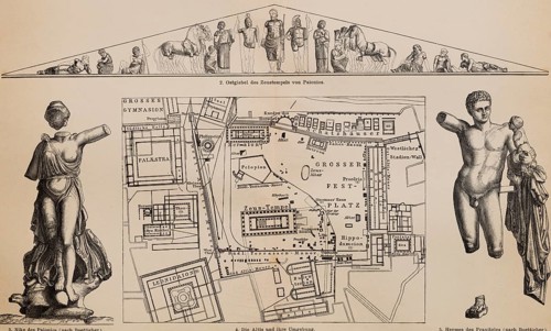 Excavations of Olympia, Elis, venue of the ancient Olympic Games. UNESCO World Heritage Site, East