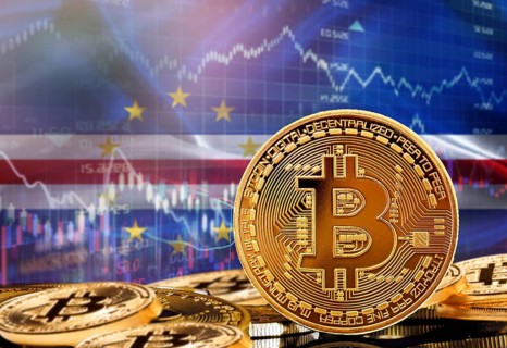 Investors in cryptocurrency and Blockchain Technology in Cape Verde, Concept. Bitcoin with Cape